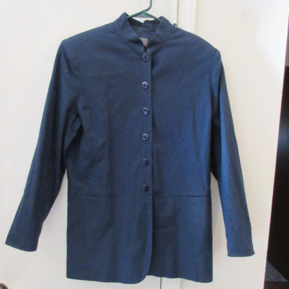 NEW YORK STYLE NAVY NEHRU JACKET Medium Lined
